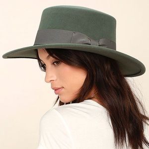 Wyeth Canotier Teal Green Hat
